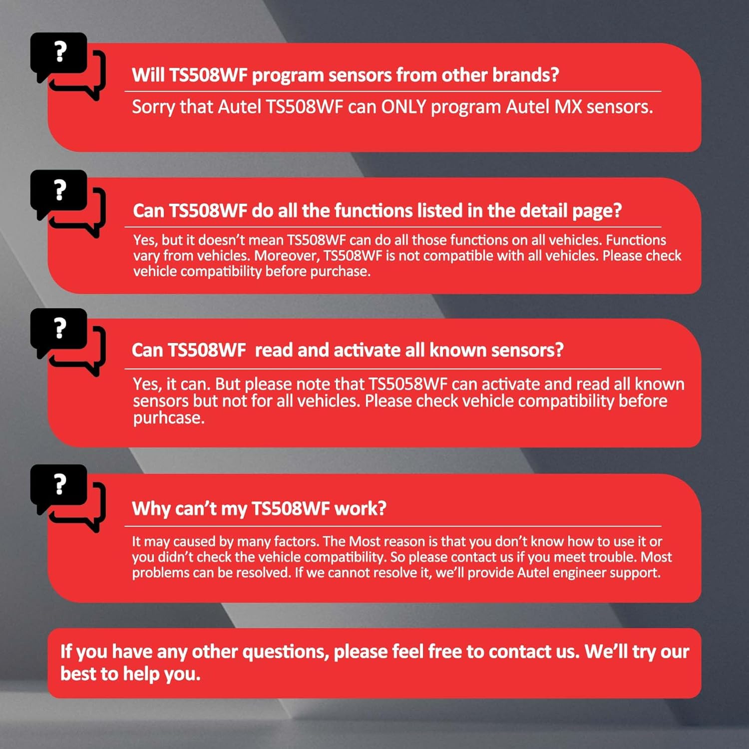 Autel MaxiTPMS TS508WF TPMS Programming Tool, WiFi Relearn & Reset for Tire Pressure Sensors, Diagnose, Activate & Program MX-Sensors (315/433MHz), OBD2 Scanner, Free Lifetime Updates