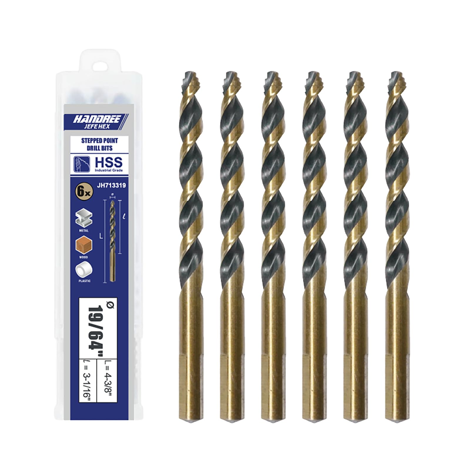 Jefe Hex Drill Bits - 2-Piece Set -16
