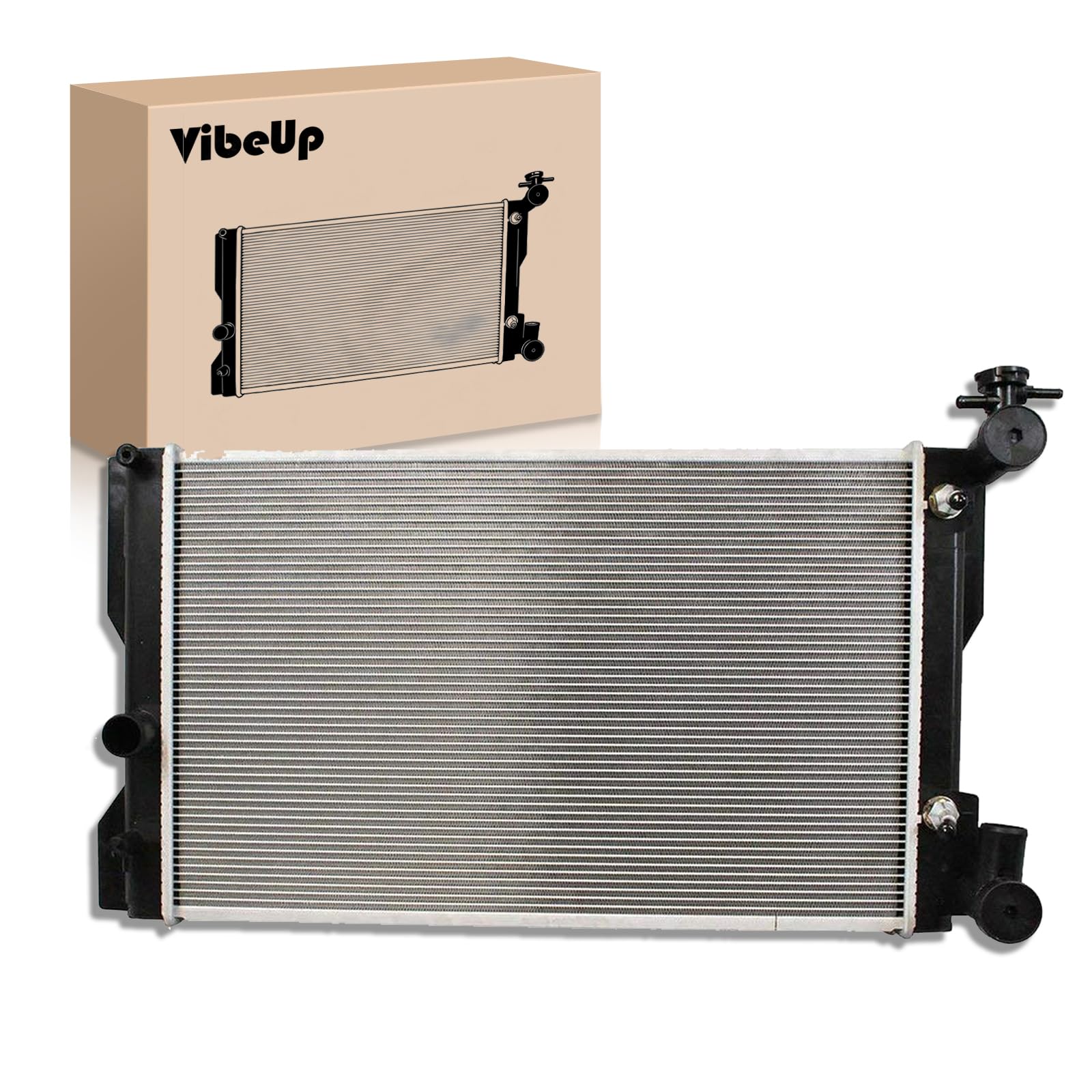 VibeUp 13049 Radiator Compatible With Pontiac Vibe,Toyota Corolla,Toyota Matrix 2.4L 1.8L 2.0L | Replaces TO3010324 164100H260 164100H261