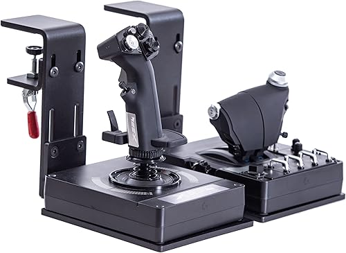 Miniatura 6 de Meza-Juego de 2 soportes de escritorio para Logitech G X52X52 ProX56X56 RhinoThrustmaster T16000M  VKB Gladiator con todos los pernos de instalación