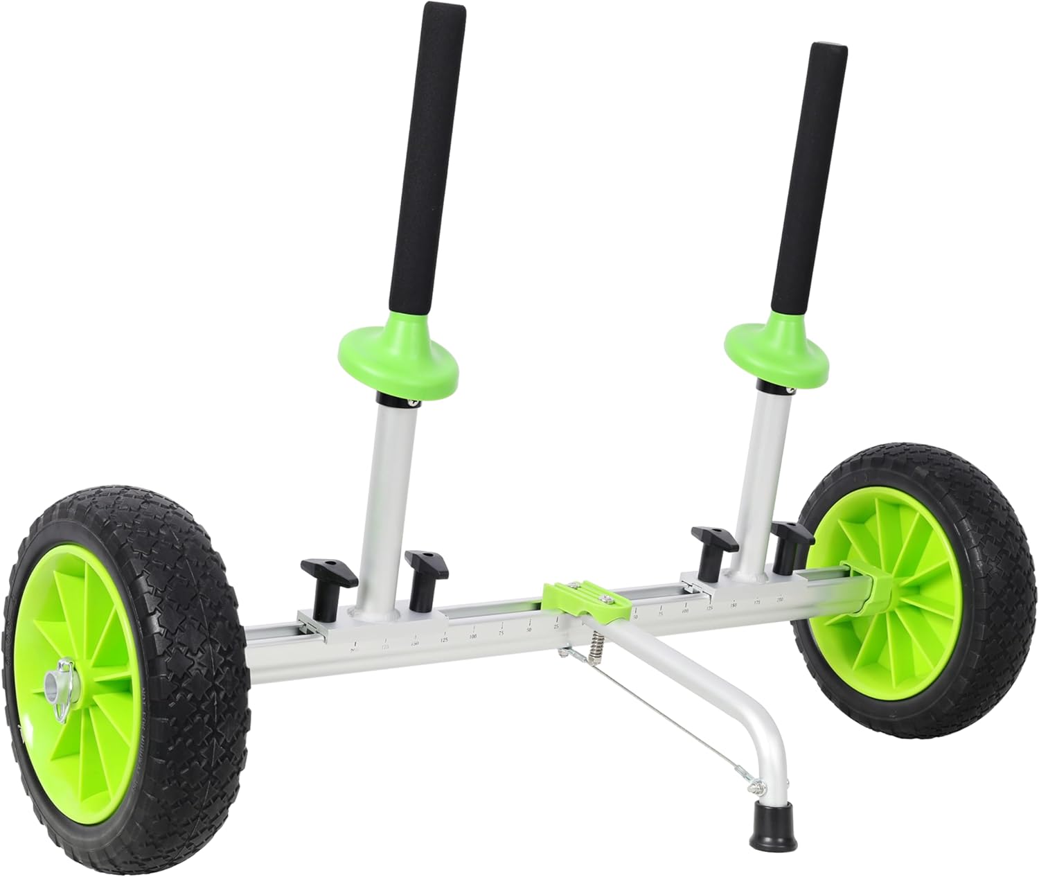 ZenithX Heavy-Duty Adjustable Width Sit On Top Kayak Cart - Plug-in Dolly with 10 Inch Wear-Resistant PU Wheels, Smooth & Stable Transport