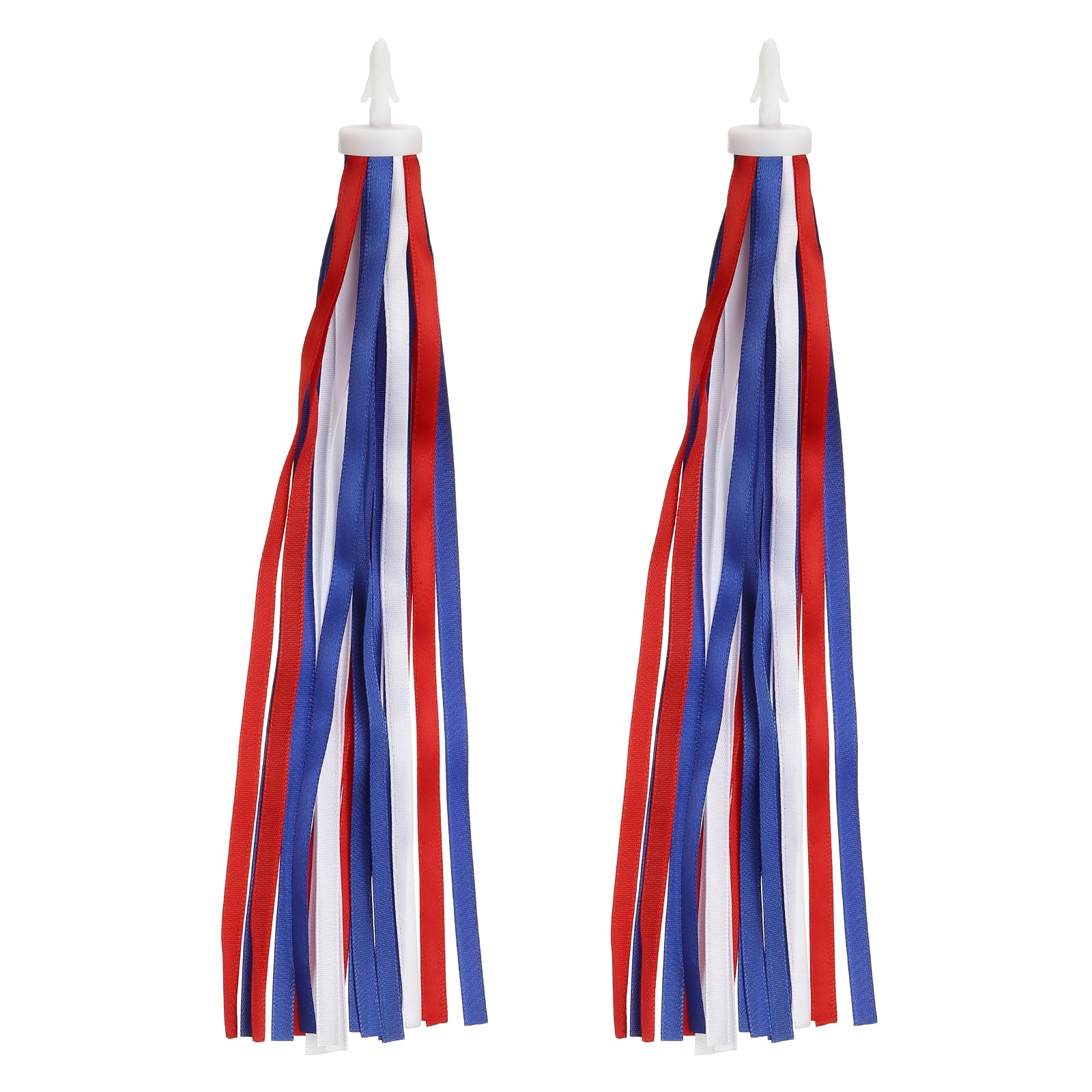 PATIKIL Bike Streamers, Colorful Scooter Handlebar Tassels Grips Ribbon Accessories Decorations for Bicycle Tricycle Handles, Red Blue
