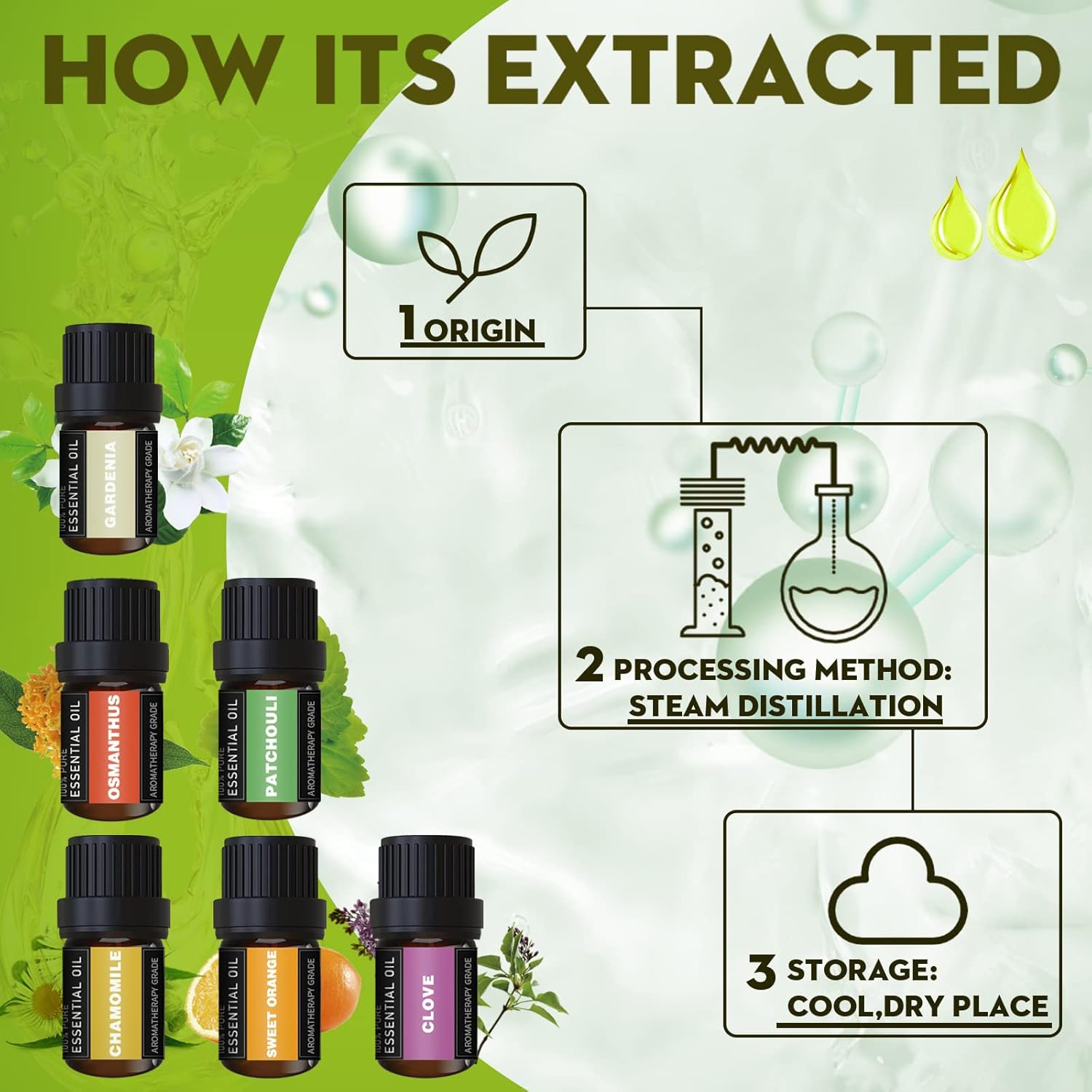 48 Bottles Essential Oil Set, Premium Scented Fragrance Oils for Soap, Candle Bath Bombs Making (5ml/0.17oz) : Health & Household