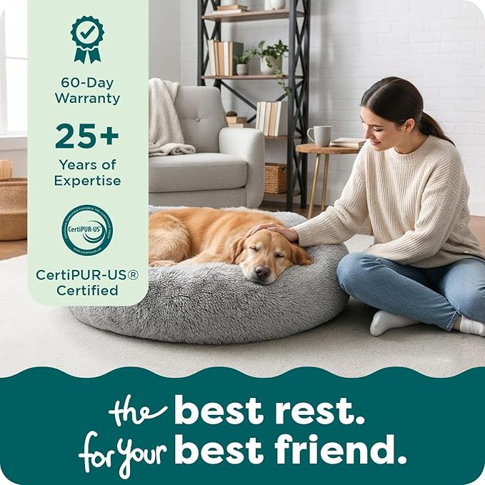 Cama Redonda Perro Pequeño Lavable Antiansiedad miniatura 10