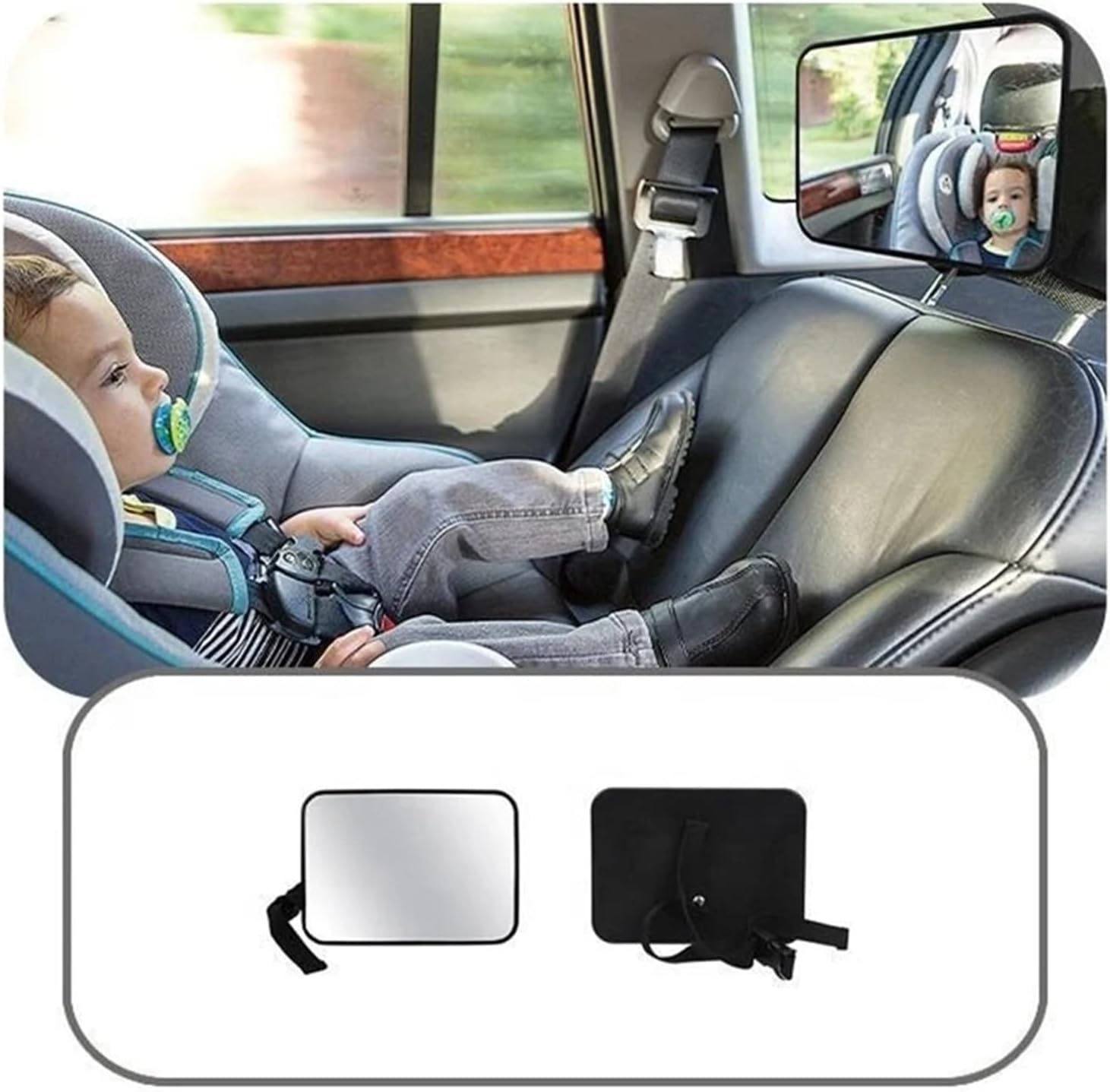 Adjustable Wide Car Rear Seat View Mirror Baby/Child Seat Car Safety Mirror Monitor Headrest Car Interior Mirror Car Mirrors