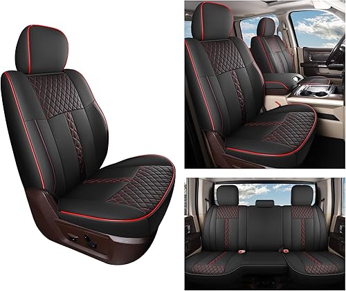 Miniatura 4 de Fundas de asiento de automóvil para Dodge Ram, juego completo delantero y trasero, impermeable, protector de asiento para camioneta Ram 1500