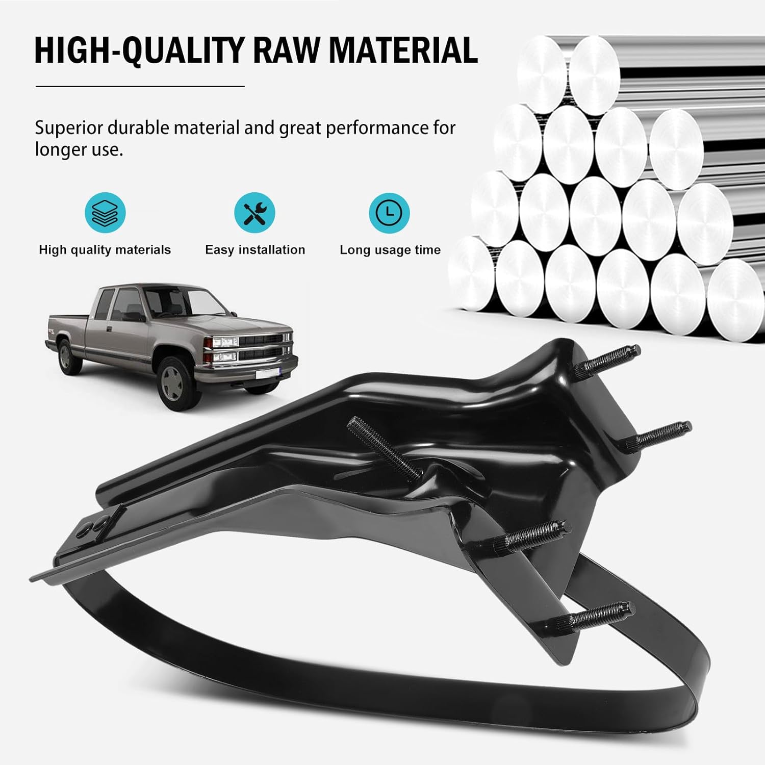 Fuel Tank Strap for 1988-2000 1500 2500 3500 C/ K Pick Up 15611433, w/ 6' Bed Electrophoresis Steel
