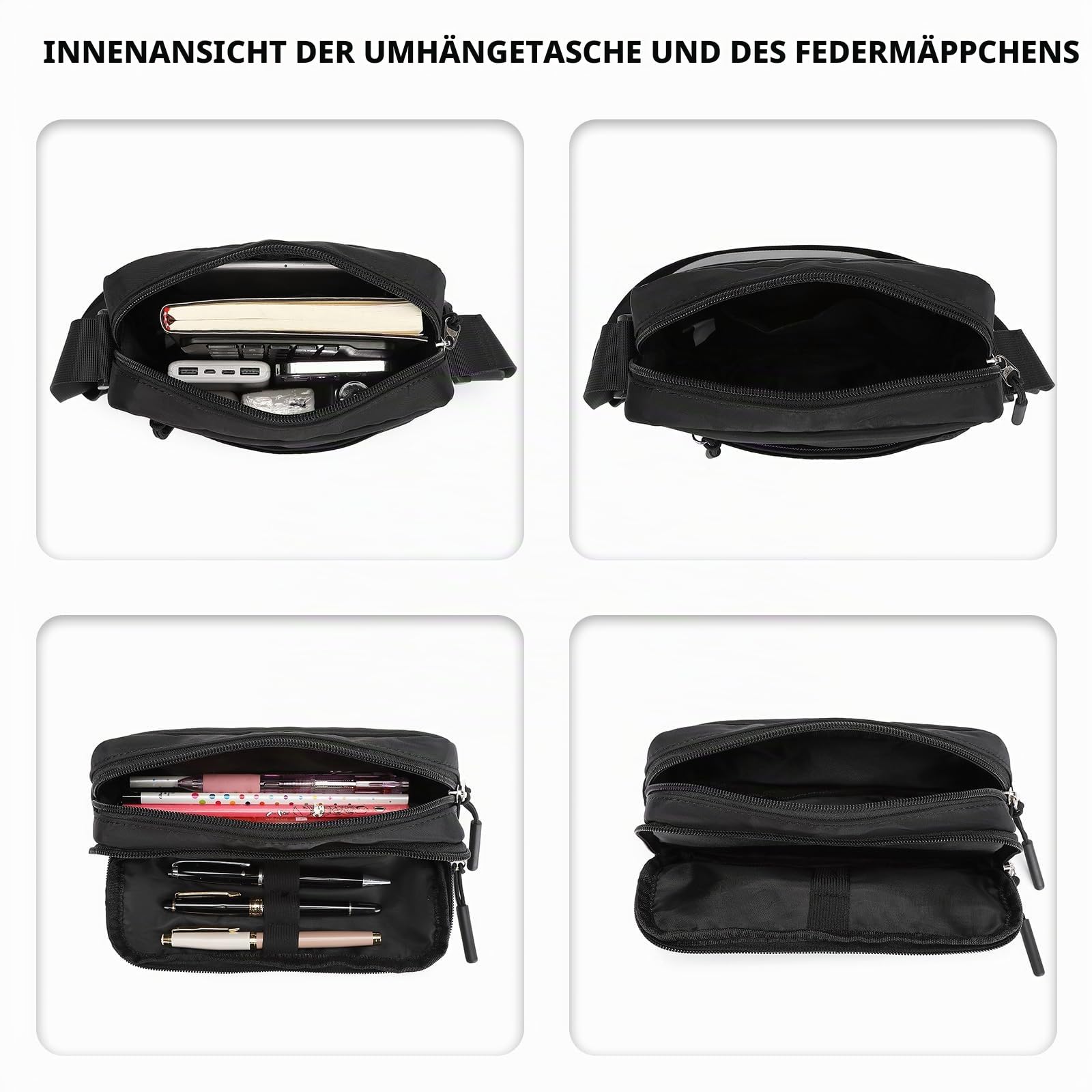 KONO Leuchtender Schulrucksack 3-in-1 Set, Anime Jungen Schulranzen Umhängetasche Federmäppchen, 15.6" Laptop Rucksack für Schüler Teenager Mädchen