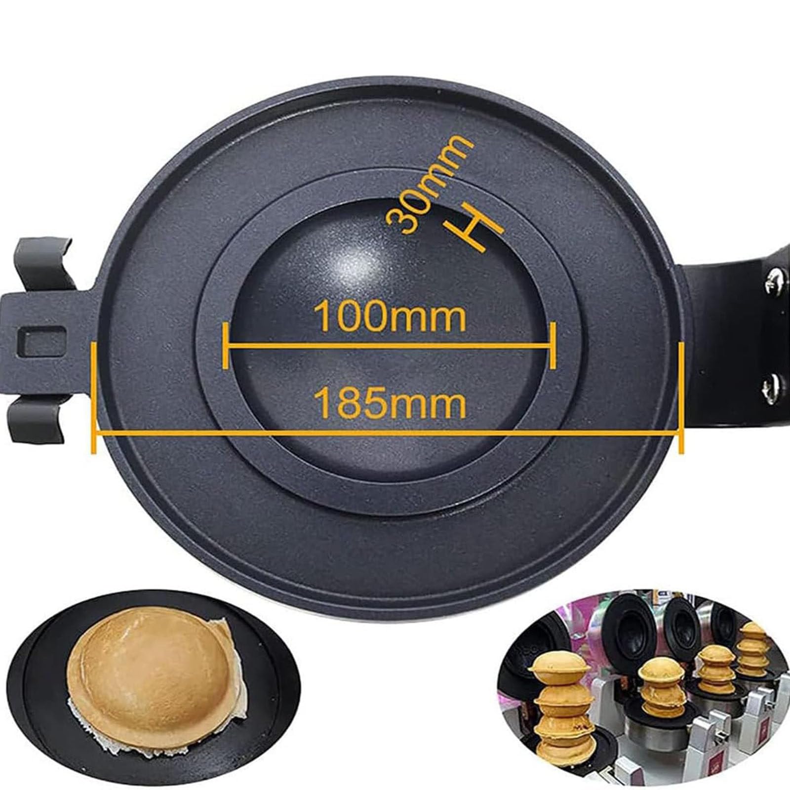 Máquina Comercial para Hacer Gofres Hamburguesas,Máquina Hacer Gofres Eléctrica Acero INOX,Control Temperatura 50-300℃,para Uso Doméstico En Cocina,Refrigerios para Desayuno