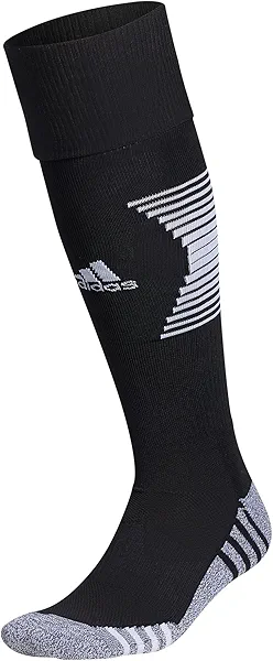 adidas Team Speed 3 Soccer Socks (1 Pair), Black/White1, Medium