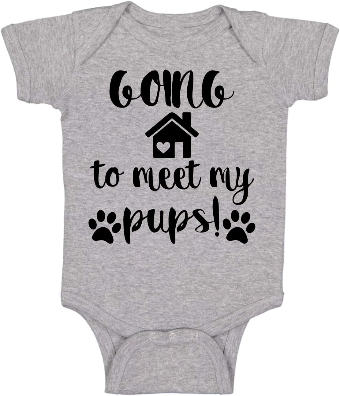 Going To Meet My Pups - Funny Baby Essentials Bodysuit - Newborn Boy Clothes Baby Girl Romper