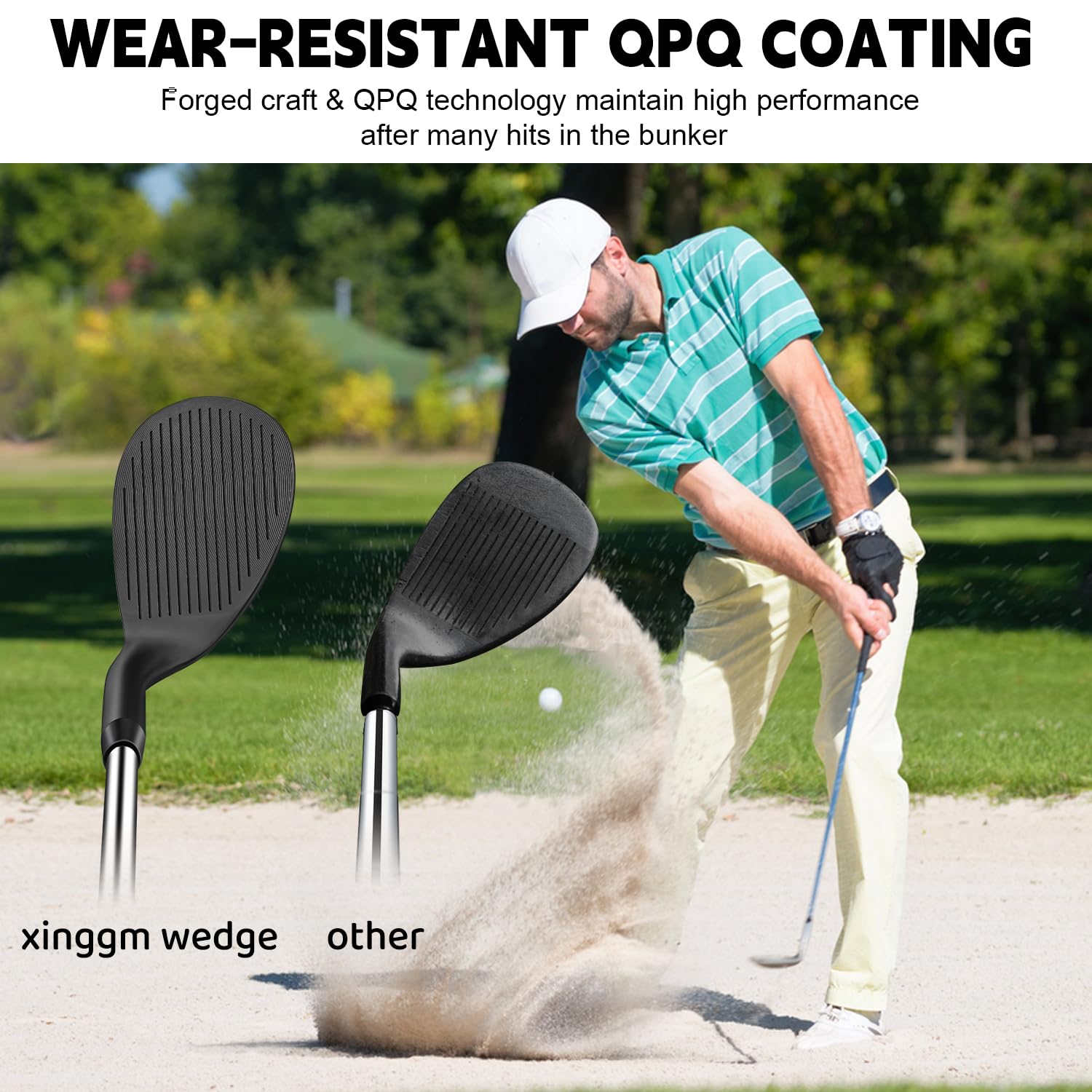 Juego de cuñas de golf forjadas para hombres o individuales de 48/50/52/54/56/58/60 grados, cuña de arena para mano derecha, cara fresada para más giro, fácil de escapar del búnker