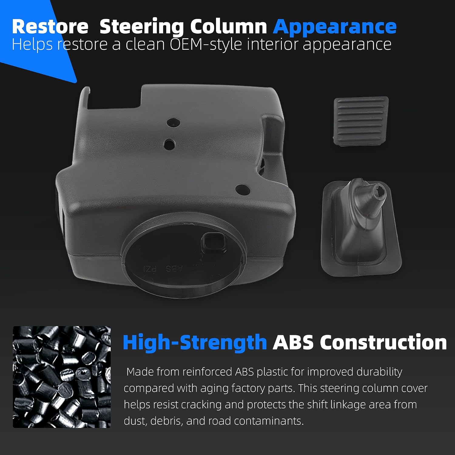 26036498 Steering Column Cover Compatible with 1995-2000 Chevy C1500 K1500 Tahoe Suburban & GMC Sierra Yukon, Steering Column Shroud Replace 26036499, OEM Fit Direct Install