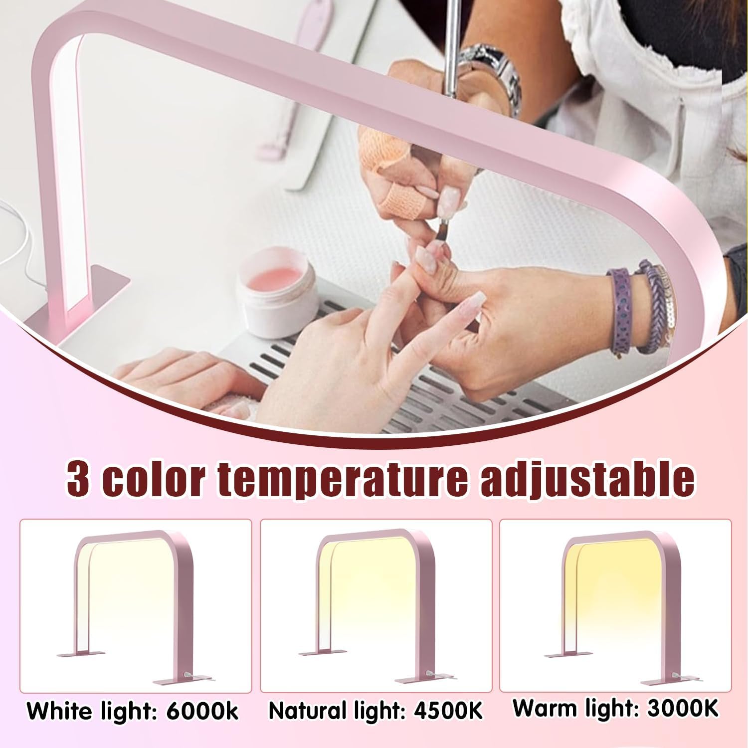 Amazon.com: zyiesrsq Half Moon Nail Desk Lamp, 45W LED Nail