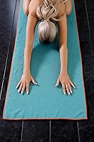 Vista 5 de Eunzel Paquete de 2 Toallas de Yoga Caliente con Punto de Agarre, Toalla de Tapete de Yoga Antideslizante Absorbente de Sudor para Yoga Caliente