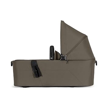 Joolz Aer2 Foldable Cot for Baby Stroller Ultra-Light Cot with One-Hand Quick Fold - Soft Mattress - Large UPF 50+ Canopy - Perfect Baby Cot Add-on for Your Aer2 Hazel Brown