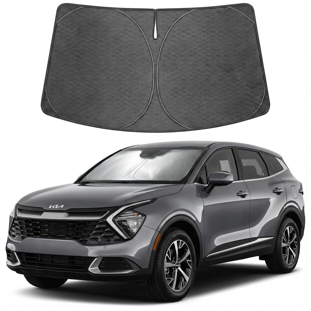 Proadsy Custom Fit 2023-2026 Kia Sportage Windshield Sun Shade, Blocks Heat