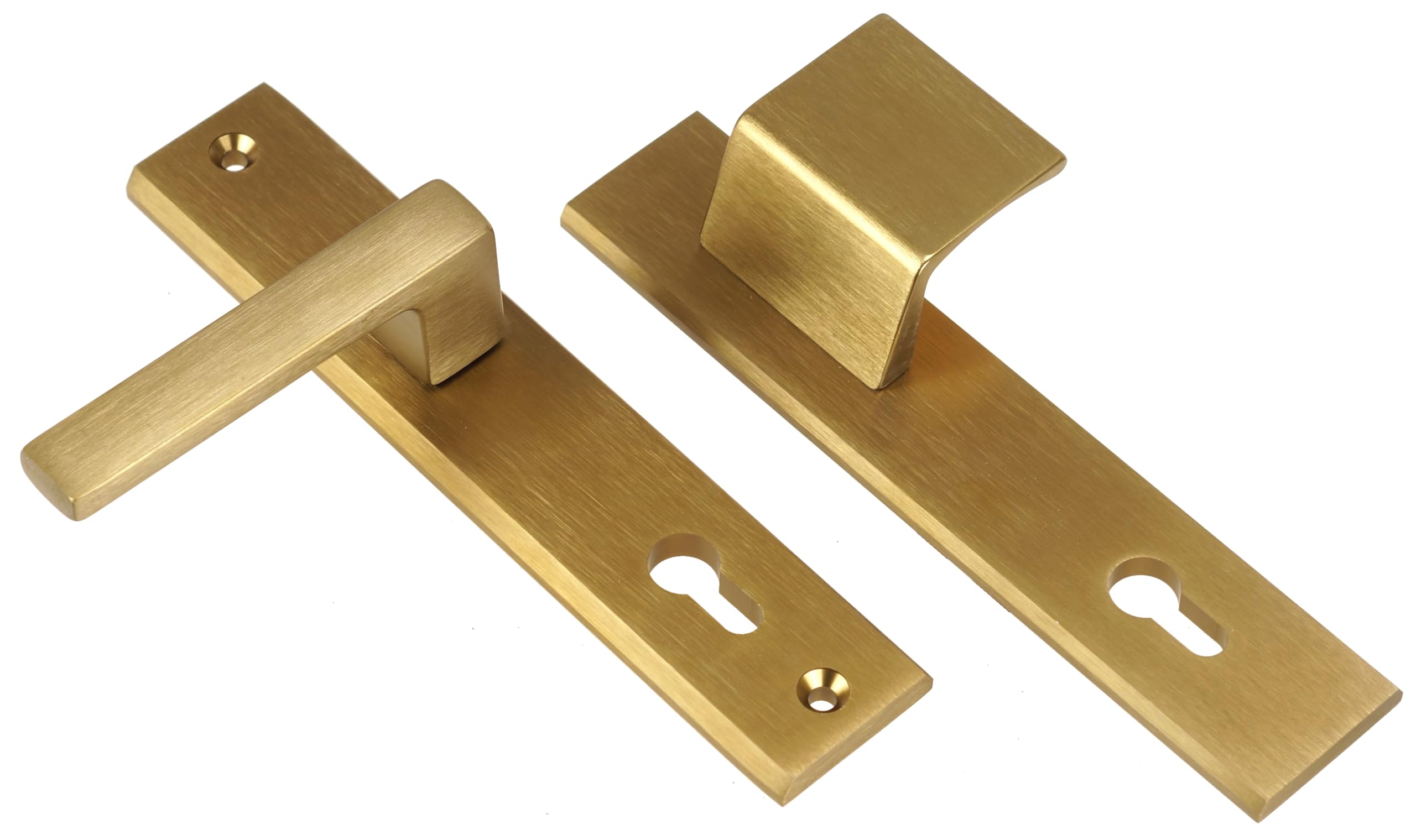 Poignées de Porte Patinées 72mm Vis Invisibles Entrée | Kit complet, ergonomique, universel droite et gauche, design moderne