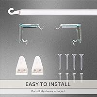 Vista 5 de LOTUS & WINDOWARE - Mini persiana de aluminio sin cuerda de 1 pulgada, 25 pulgadas de ancho x 84 pulgadas de largo, blanca, persianas metálicas