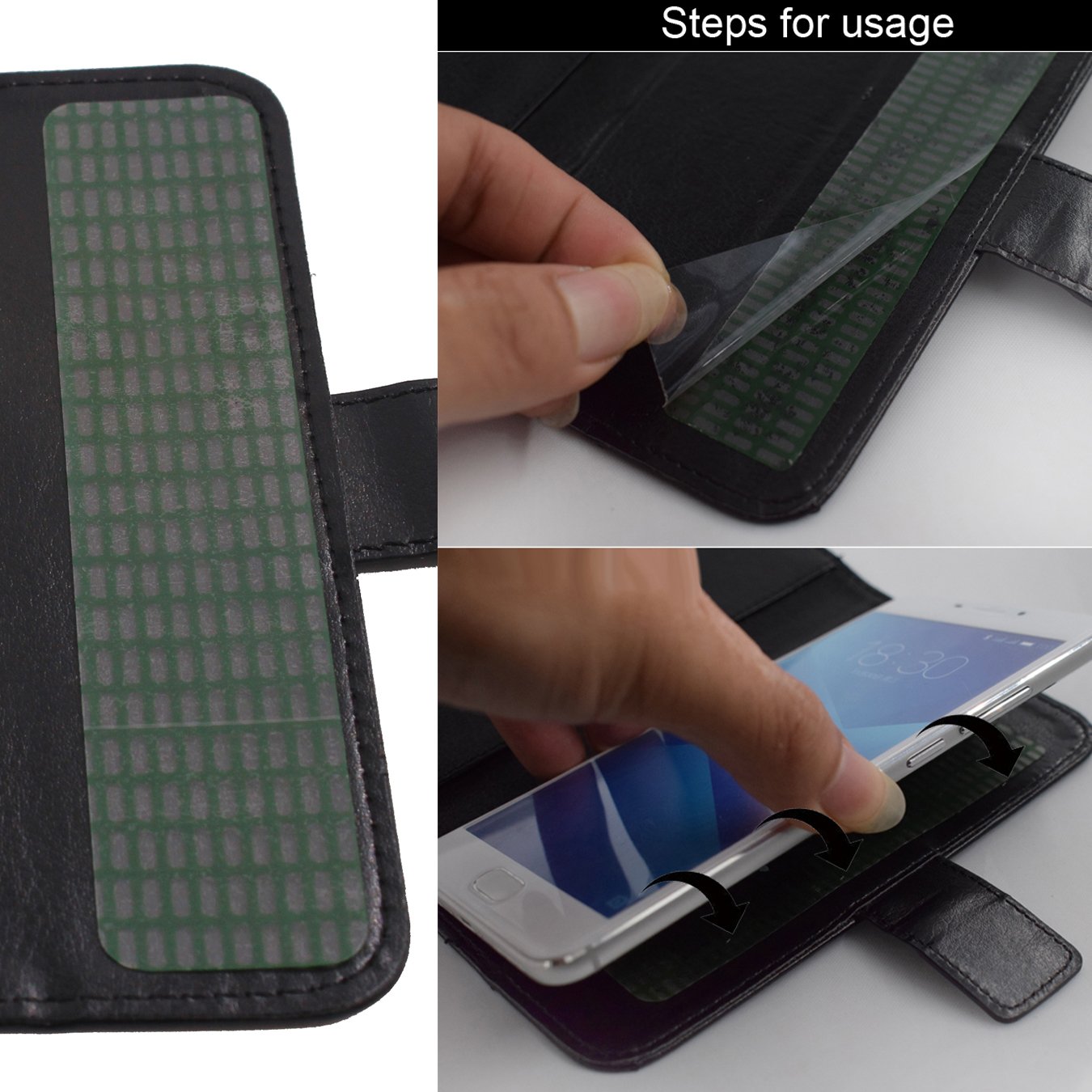 Custodia Portafoglio In Pelle PU Per TP-LINK Neffos Y5 (5 Pollici) - Con Slot Per Carte E Supporto, Chiusura Magnetica, Nero