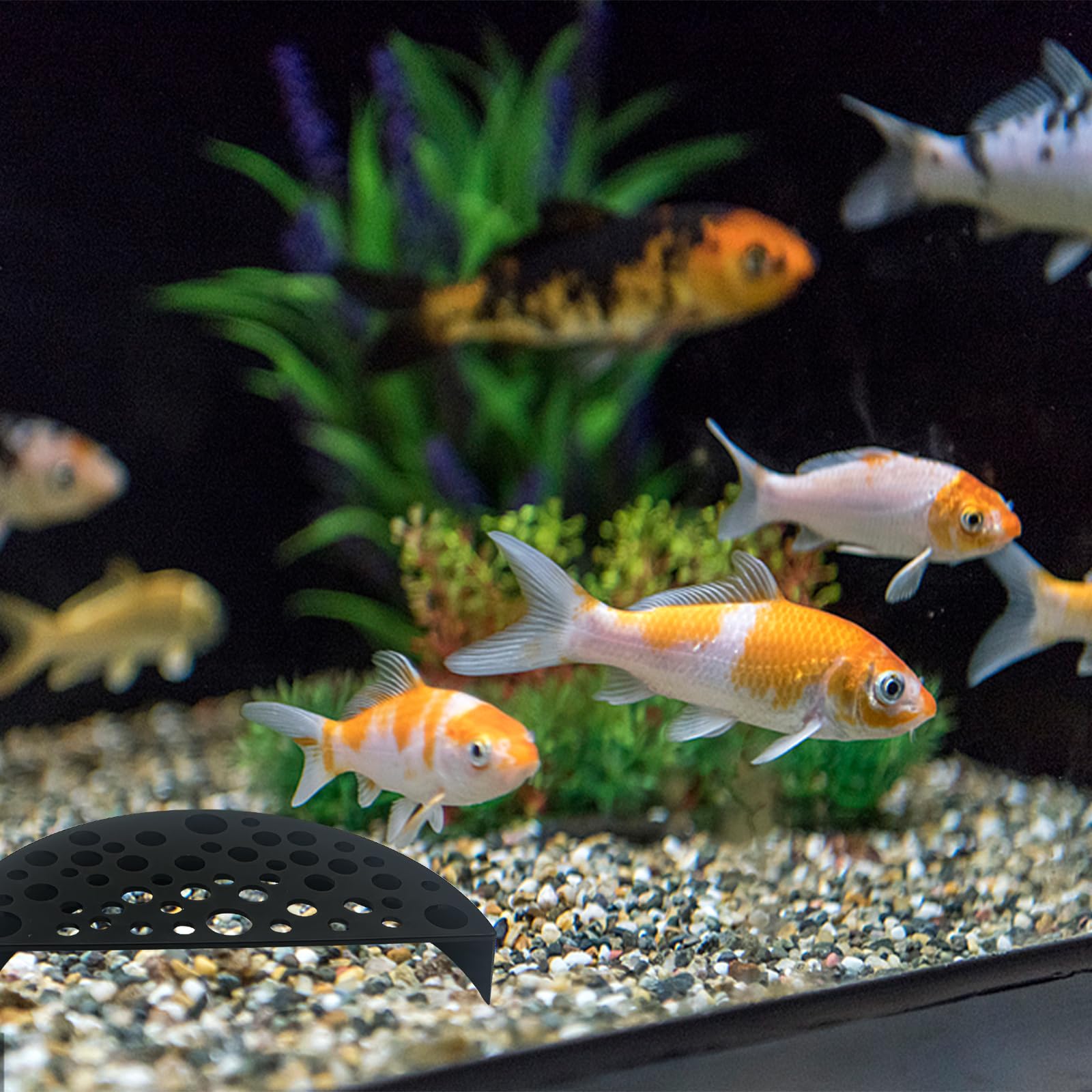 2 Pezzi Nascondigli Gamberetti Creativi, Accessori Acquari Deco, Acquario Tunnel Sotterraneo Semicerchio, Acquario Tunnel, Adatto per Pesci, Gamberetti e Altre Creature Acquatiche (Nero)