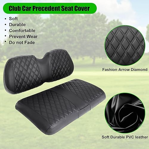 Miniatura 7 de Club Car Precedent - Fundas de asiento de carrito de golf para asiento de carrito de golf para asiento ordinario OEM, grueso, cuero marino de alta