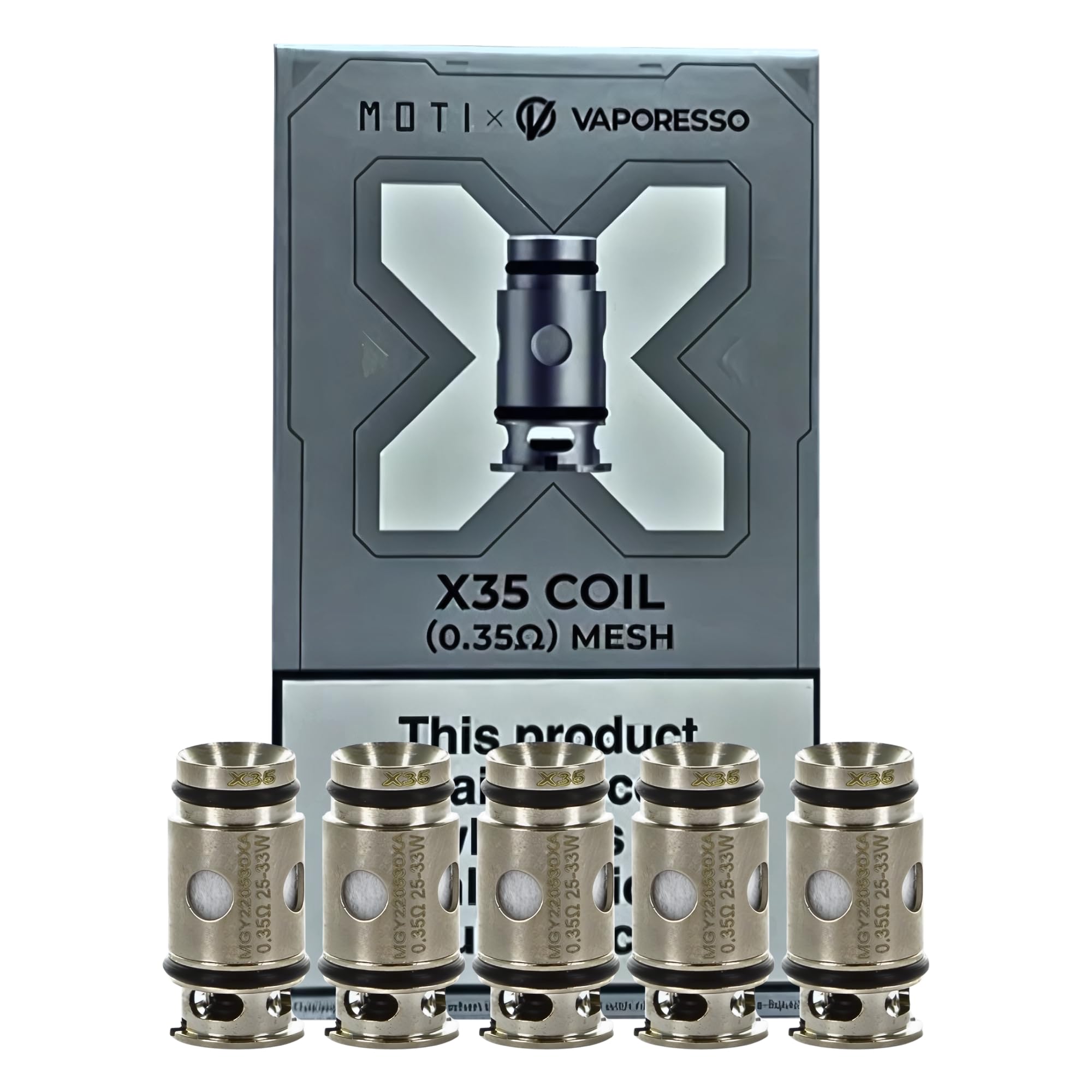Vaporesso X Moti Mini Coils - 5 Pack [X35 Mesh 0.35ohm] No Nicotine:  Amazon.co.uk: Electronics & Photo