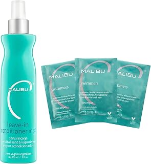 Leave-In Conditioner Mist Moisturizing Heat Protectant for All Hair Types (9 oz), Swimmers Wellness Hair Remedy (1 Packet) - Hydration, Chlorine Protection & Color Care