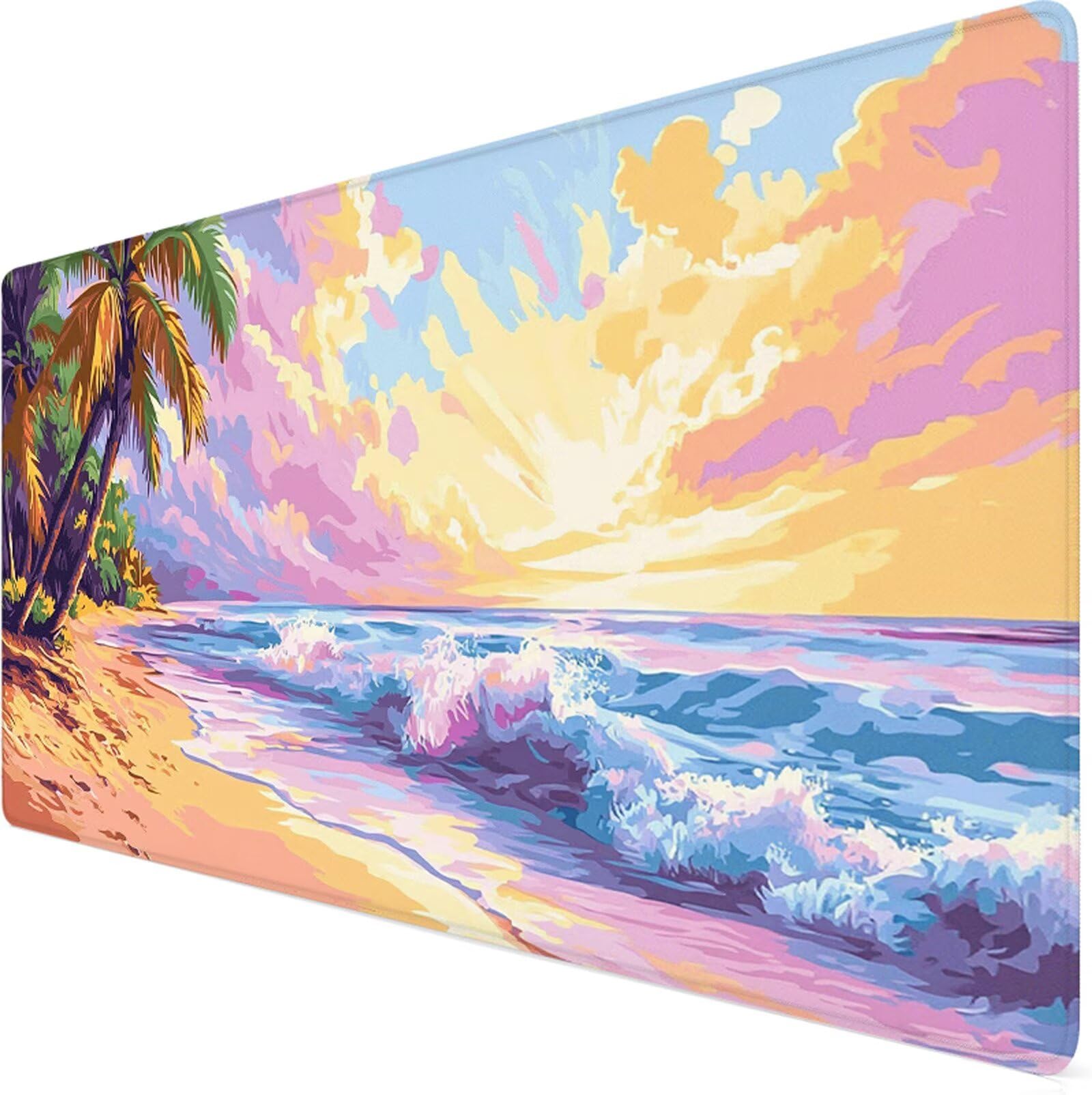 Podkładka pod mysz XXL 1200x400x3mm podkładka pod mysz ocean podkładka pod mysz drzewo poprawia precyzję i szybkość, wodoodporne antypoślizgowe, szyte krawędzie, akcesoria do gier, komputer, prezent
