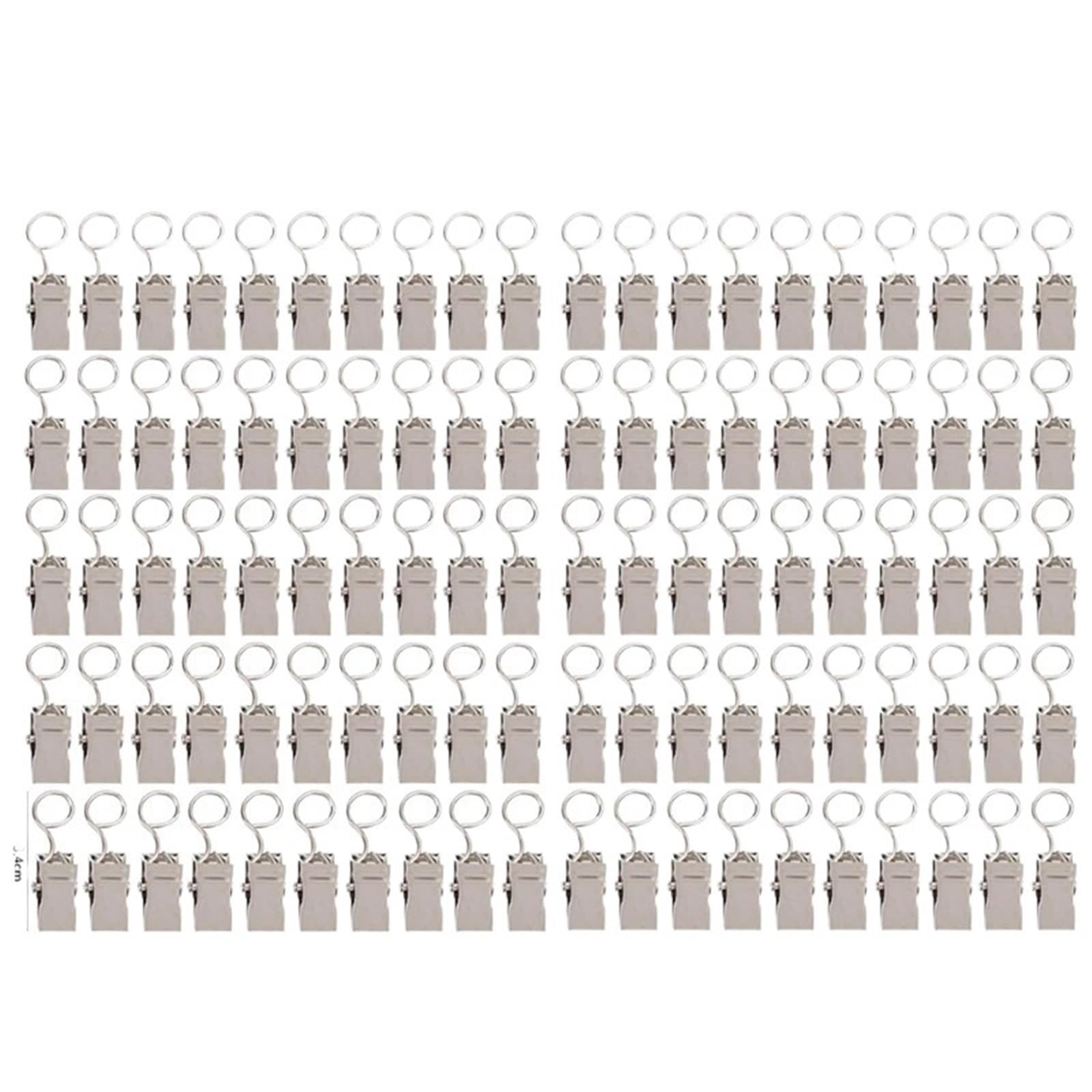 100pcs Stainless Steel Curtain Clips Window Metal Clamp Hanging Socks Photos Drapes Decoration Mini Clip Accessories For Curtain
