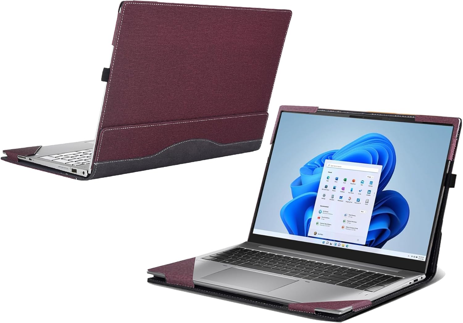 Laptop Enclosure Cover for Lenovo ThinkBook 16 G6 ABP IRL Thinkbook 16 G4+ IAP are (Not for Thinkbook 16P) 16" Cover Computer Drop Protection PU Leather case (Wine red)