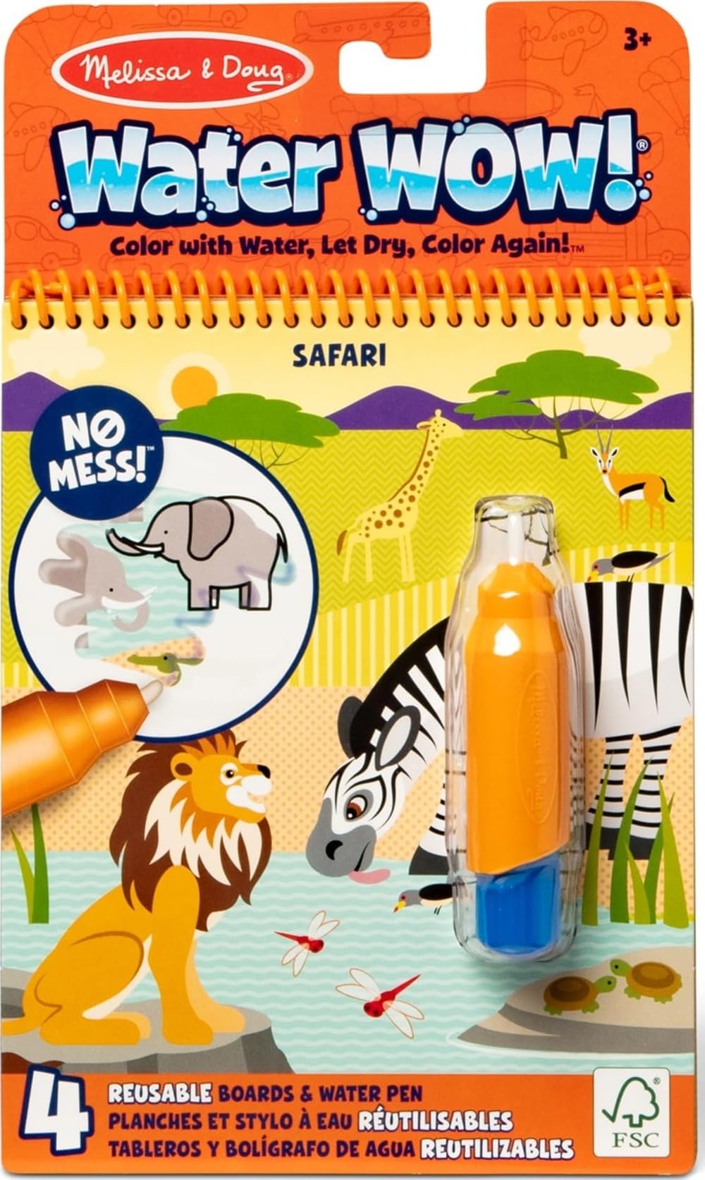 Melissa & Doug Water Wow! reusable water-reveal activity pads with pen