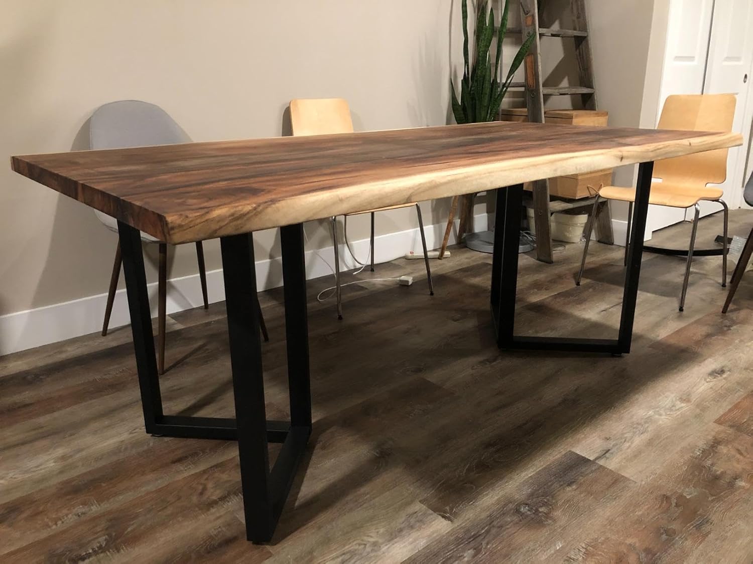 Metal Dining Table Legs 28 Inch,Iron Coffee Table Legs V Shape,Black Heavy Duty Desk Legs 28 x 24 Inch
