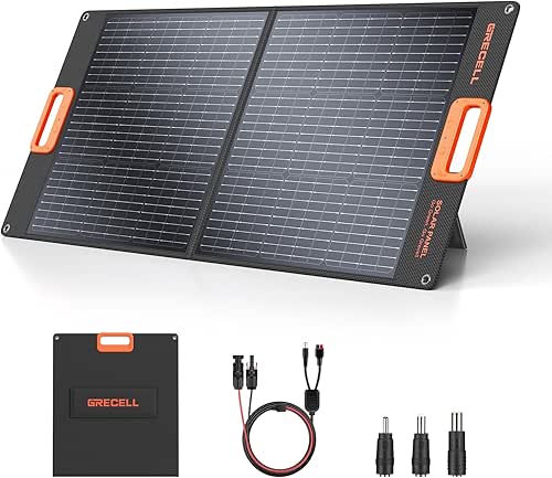 GRECELL 100W Portable Solar Panel for Power Station Generator, 20V