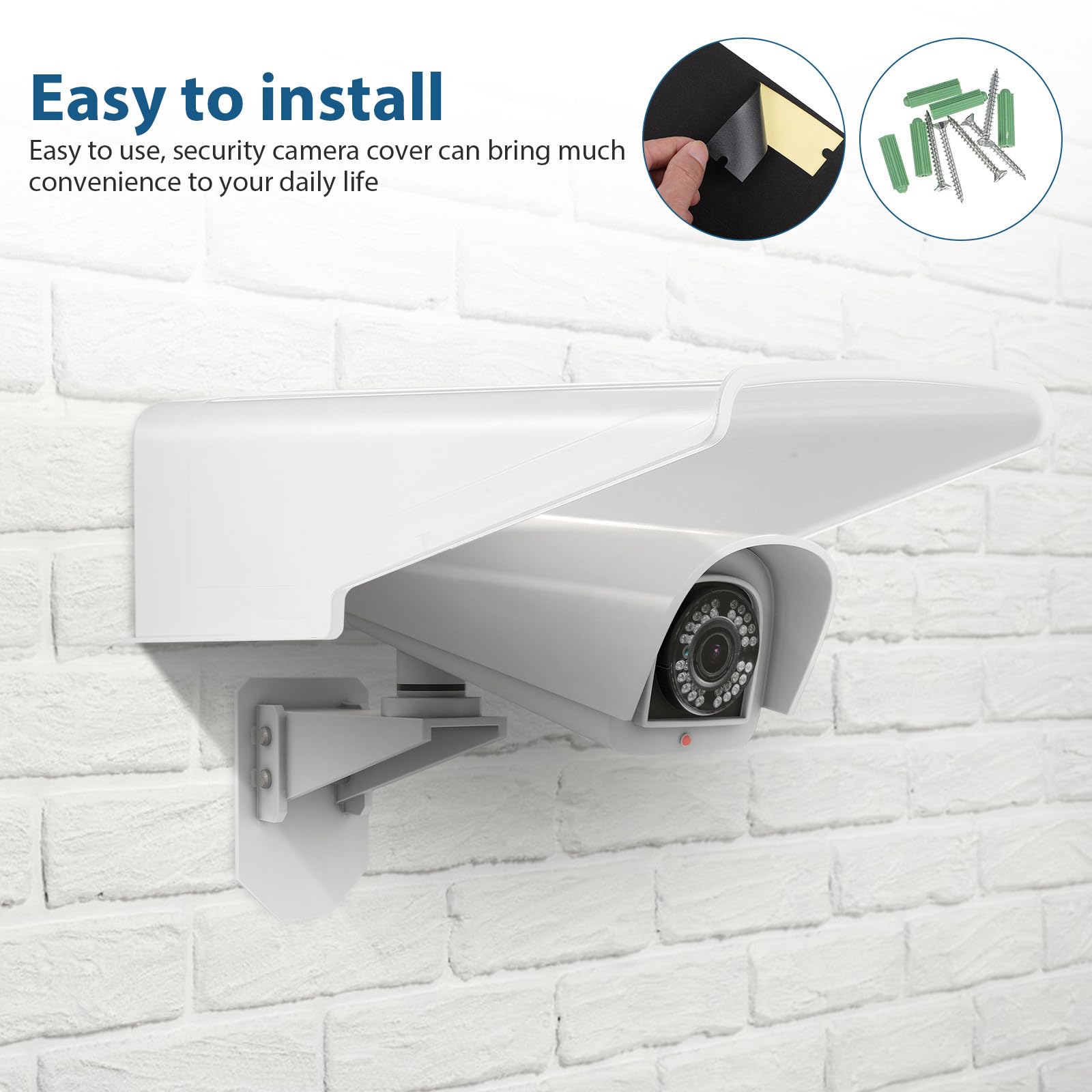 Cubierta Protectora de Plástico para Cámara de Seguridad Exterior Resistente al Polvo y Fácil de Retirar, Paquete de 4 Unidades para Cámaras CCTV en Exterior
