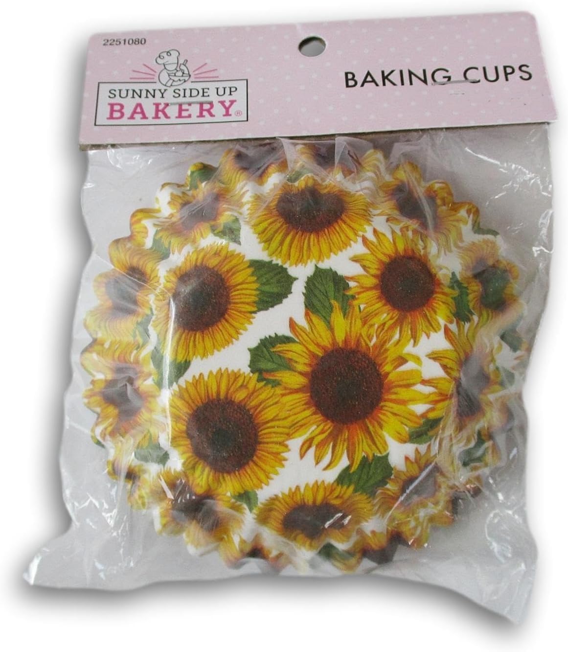 Autumn Sunflowers Decorative Baking Cups - Patterned Paper Liners for Cupcakes, Muffins (Standard Sized) - 50 Count