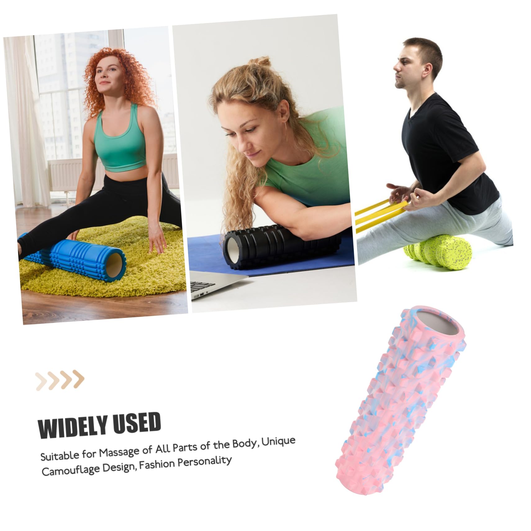 Kisangel Foam Roller da Massaggio Muscolare in Eva per Yoga, Rilassa Gambe e Braccia, Allevia Tensioni, per Allenamento e Terapia