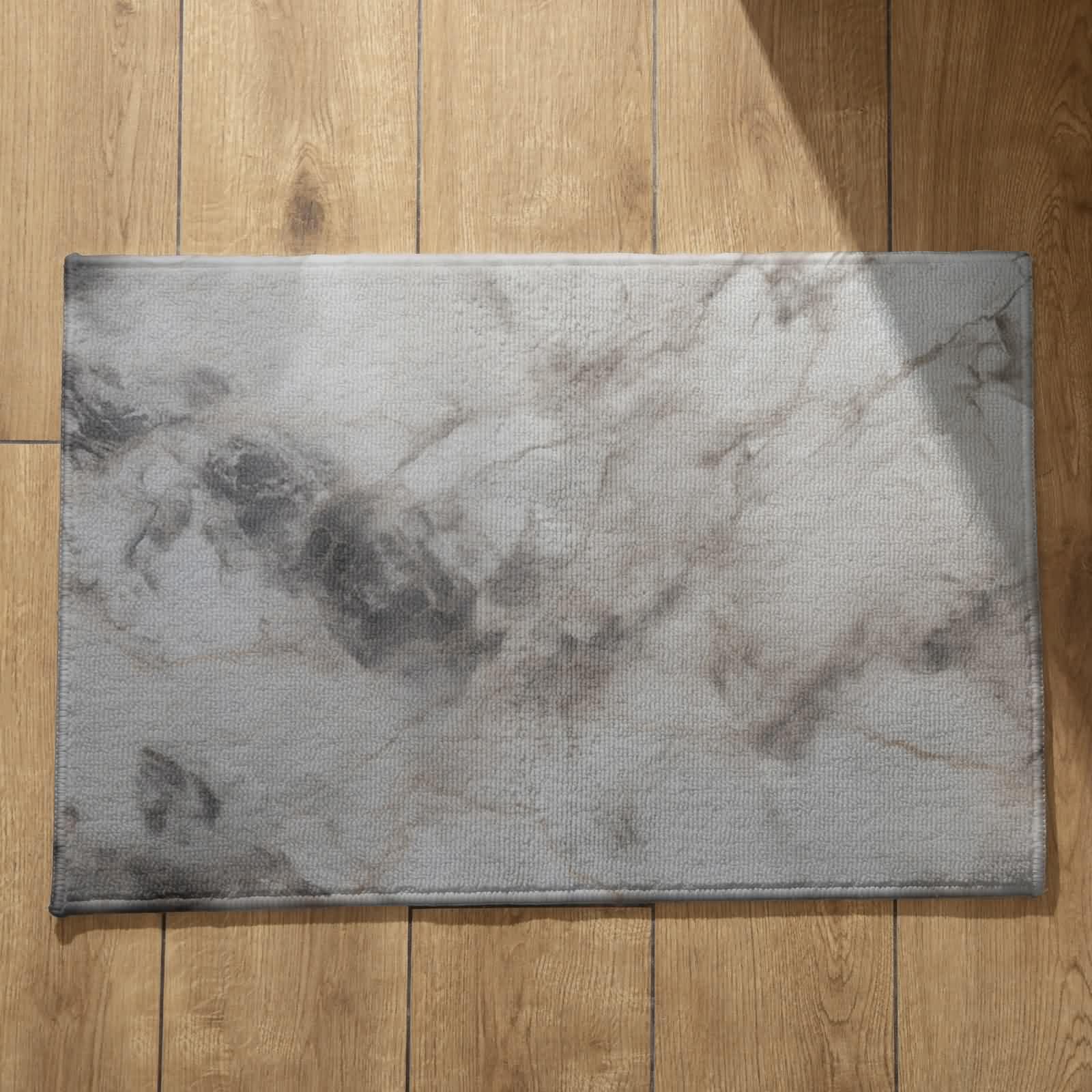 Paillasson d'entrée intérieur motif marbré tapis de sol chic CEVAN en flanelle 50x80 cm