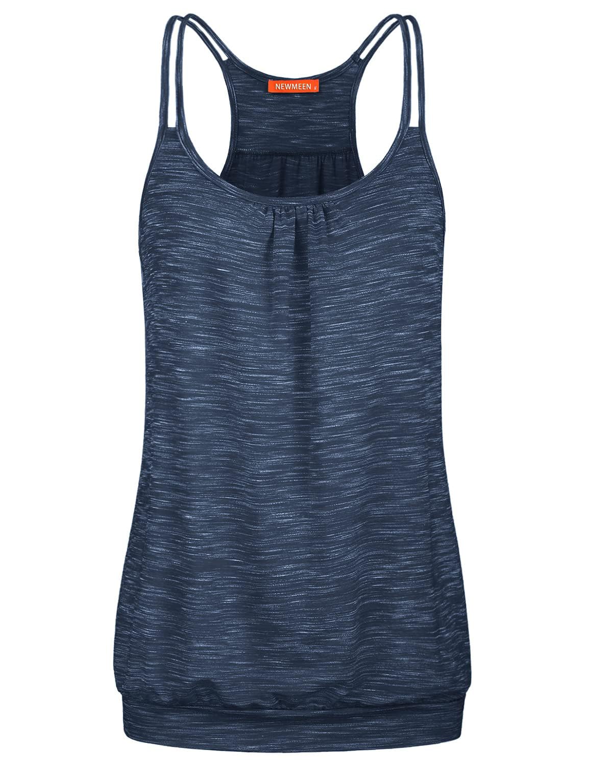 Women's Scoop Neck Spaghetti Strap Racerback Sports Cami Tank Tops