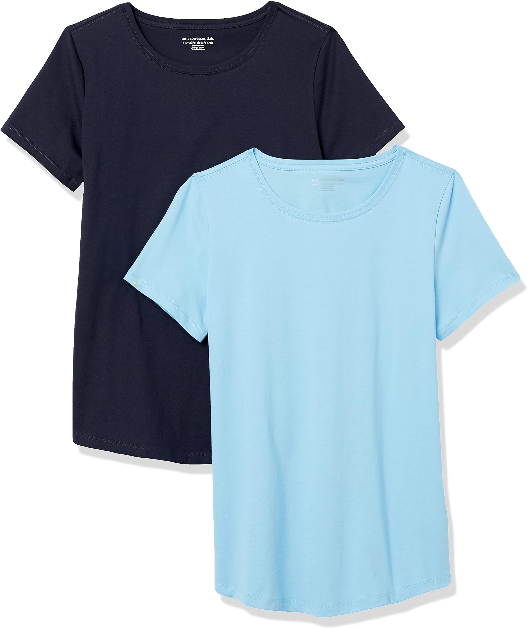 Amazon Essentials womens Regular-Fit 100% Cotton Short-Sleeve Crewneck T-Shirt (Available in Plus Size)