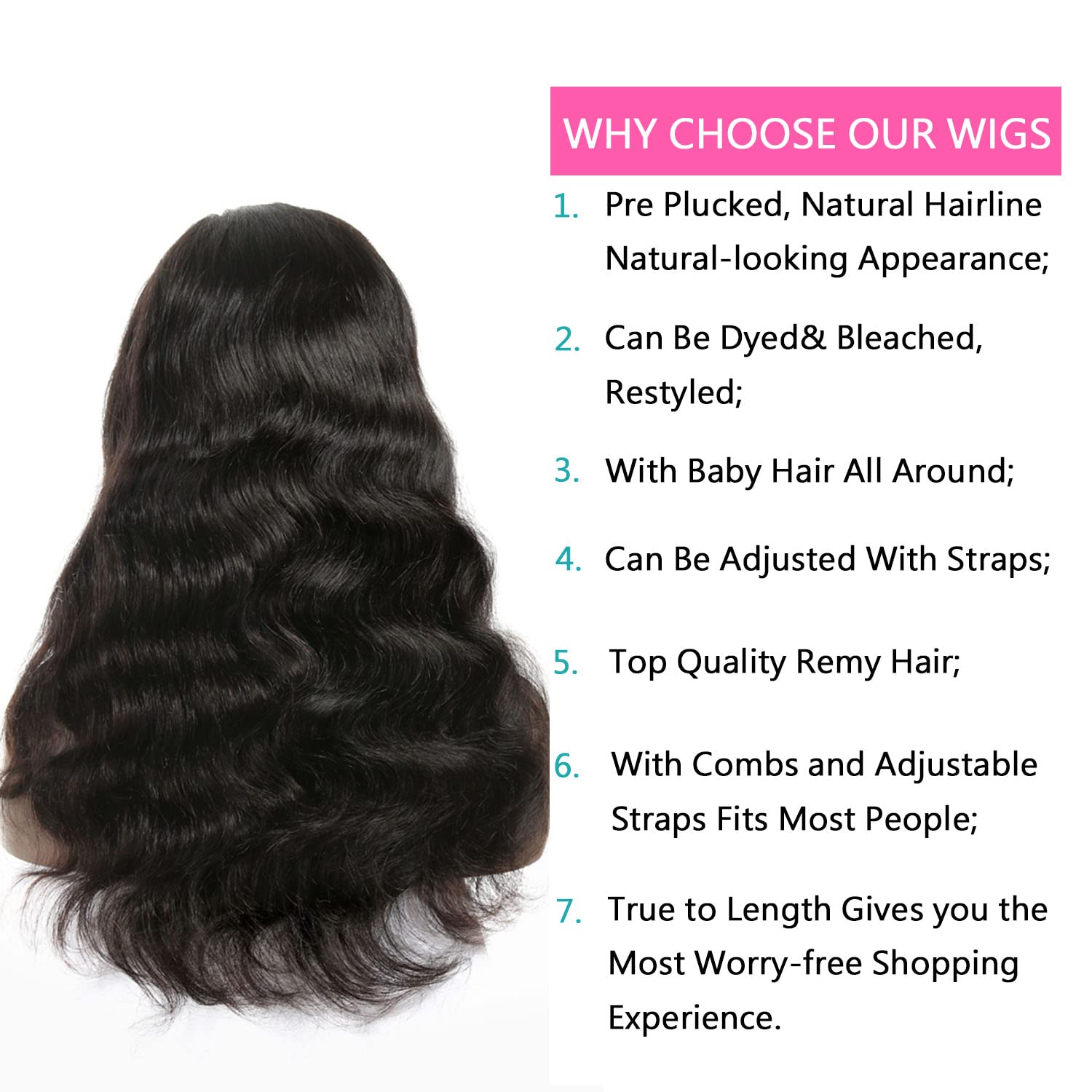 Ali Grace Lace Front Wigs Human Hair, 13x4 Body Wave Wigs HD Lace Pre Plucked Hairline with Baby Hair Brazilian Human Hair Wigs for Black Women（16inch，150% Density,Body Wave Wig