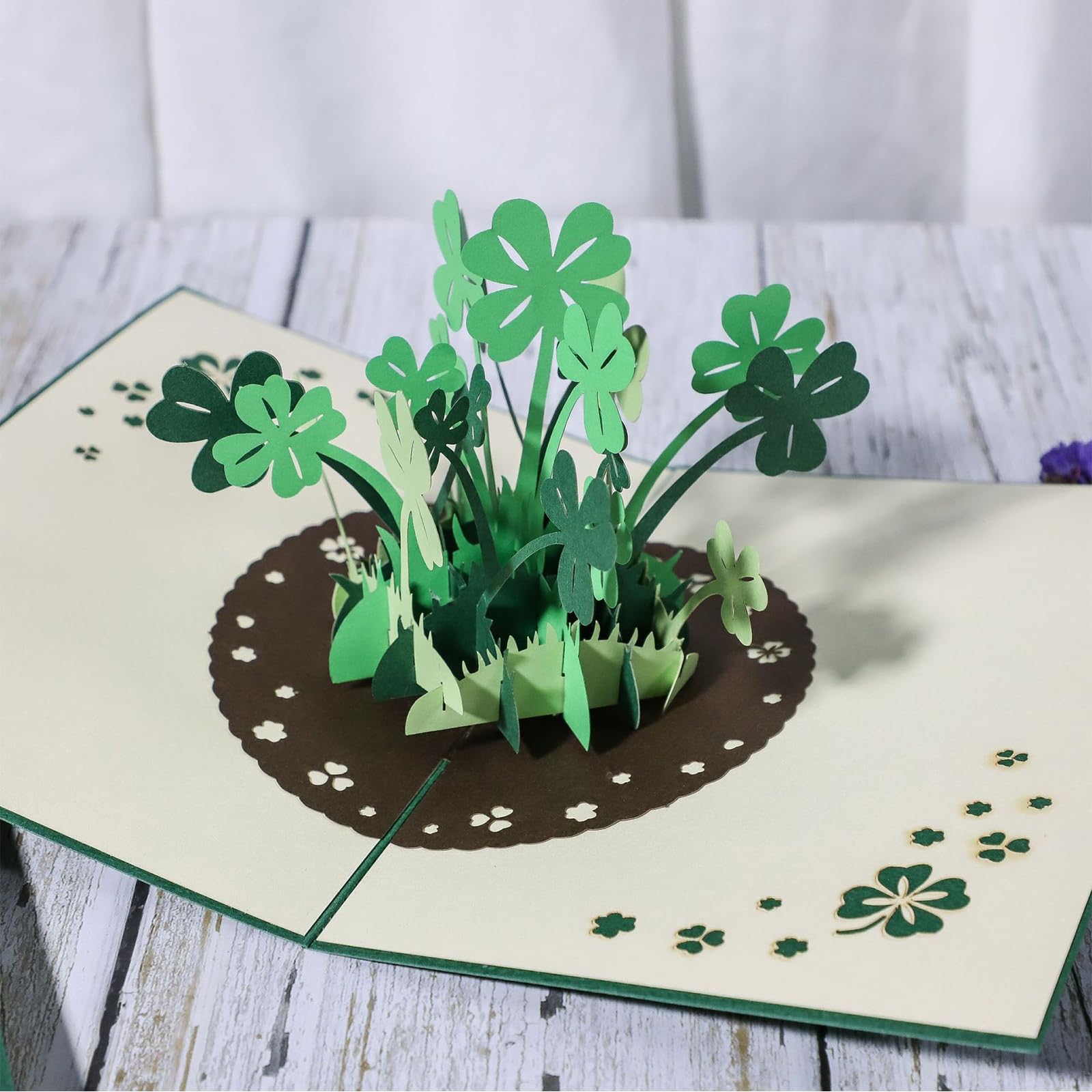Koboko Kartka pop-up szczęścia, 3D kartka urodzinowa, Życzę powodzenia, Szybki powrót do zdrowia, 13 x 18 cm Ręcznie robiona 3D kartka get well soon, kartka okolicznościowa na Nowy Rok, urodziny