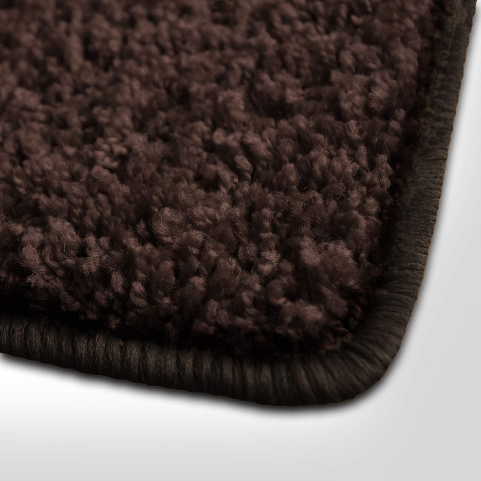 casa pura Tapis de Couloir Tapis Shaggy | Tapis Poil Long | Fabriqué en Allemagne | Accueil, Tapis de Passage | Tailles et Couleurs au Choix | Barcelona, 100x350cm - Marron foncé
