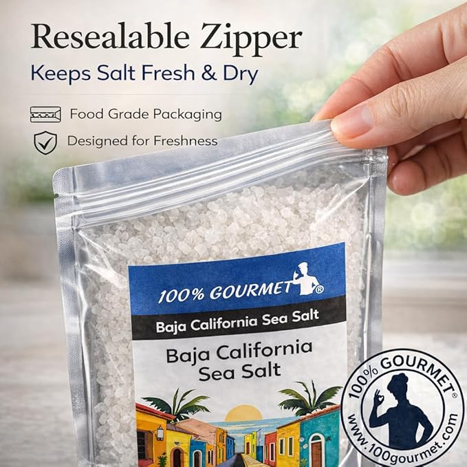 Sal Marina Gruesa Sin Refinar 100 Gourmet 16 oz miniatura 7