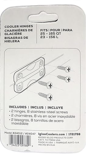 Miniatura 6 de Igloo24012Cooler Sustitución Parte Par de Bisagras de Cooler (nuevo estilo)