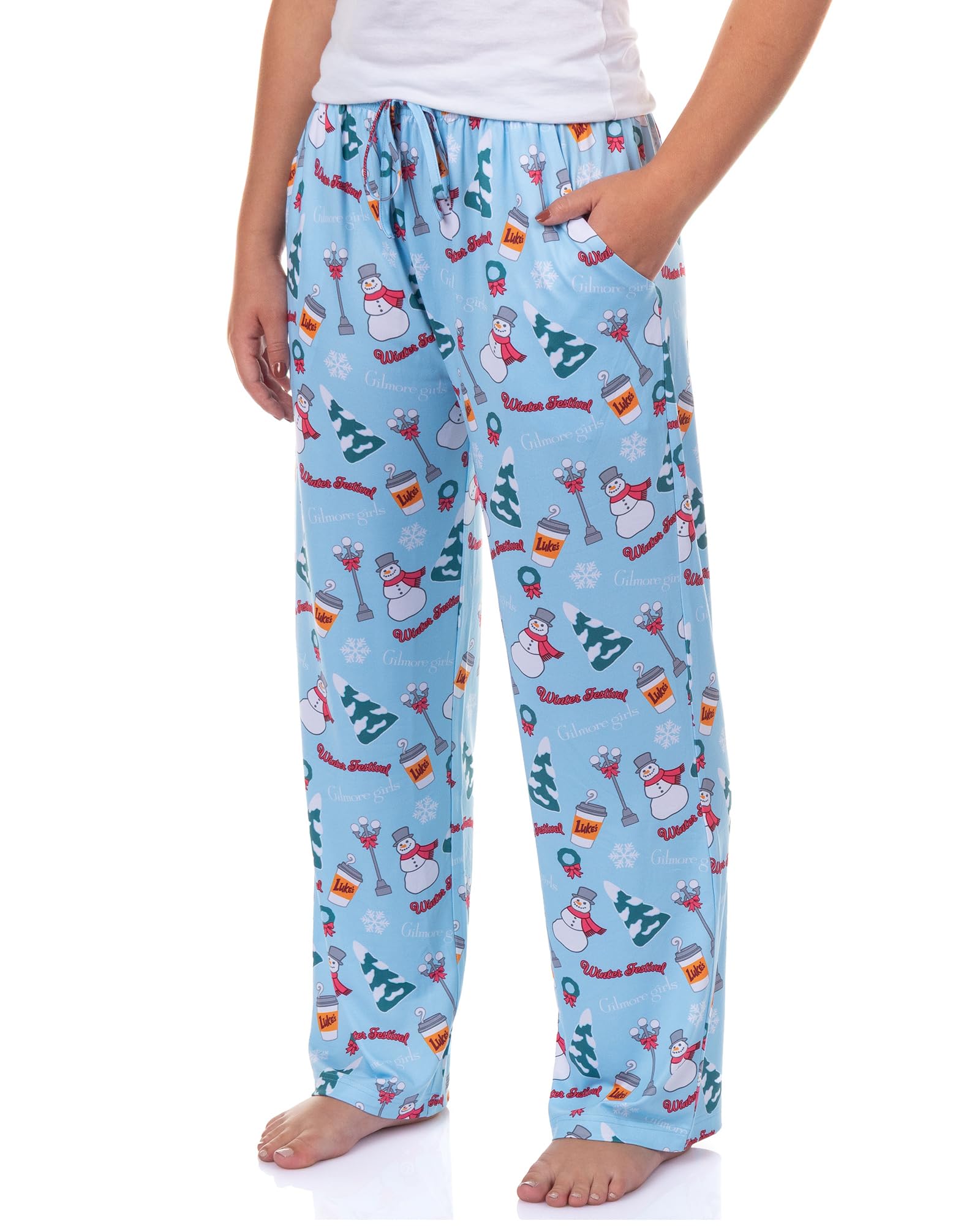 Gilmore Girls Pajamas Women's Winter Festival Allover Design Lounge Sleep Pants