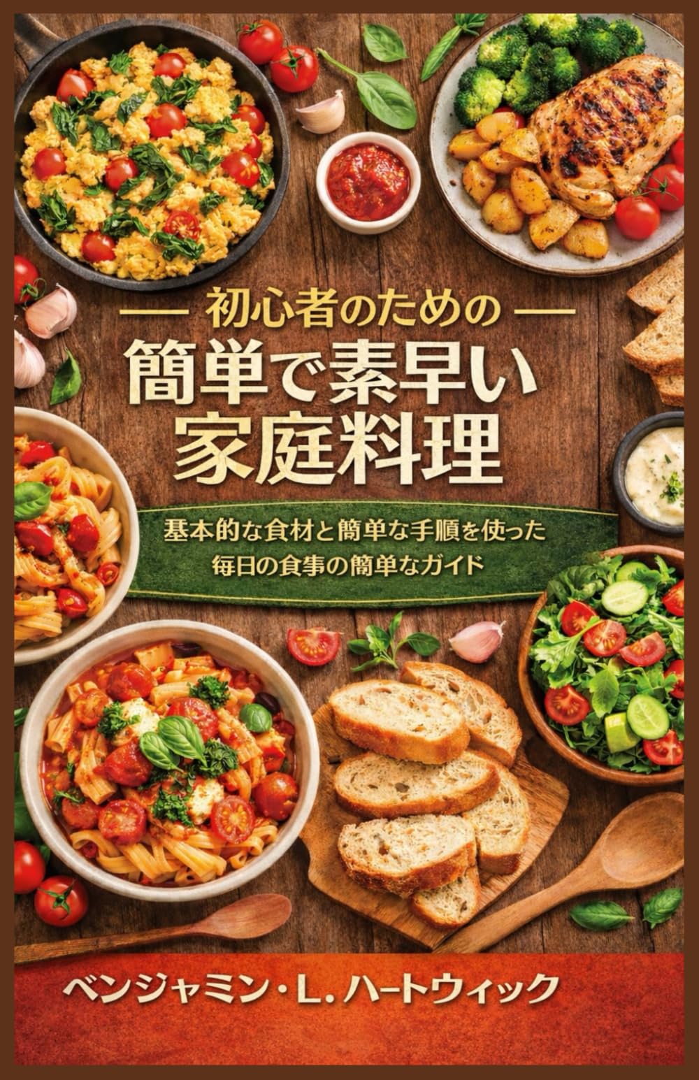 初心者のための簡単で素早い家庭料理: 基本的な食材と簡単な手順を使った毎日の食事の簡単なガイド (ベンジャミン・L・ハートウィックの料理の基本シリーズ)