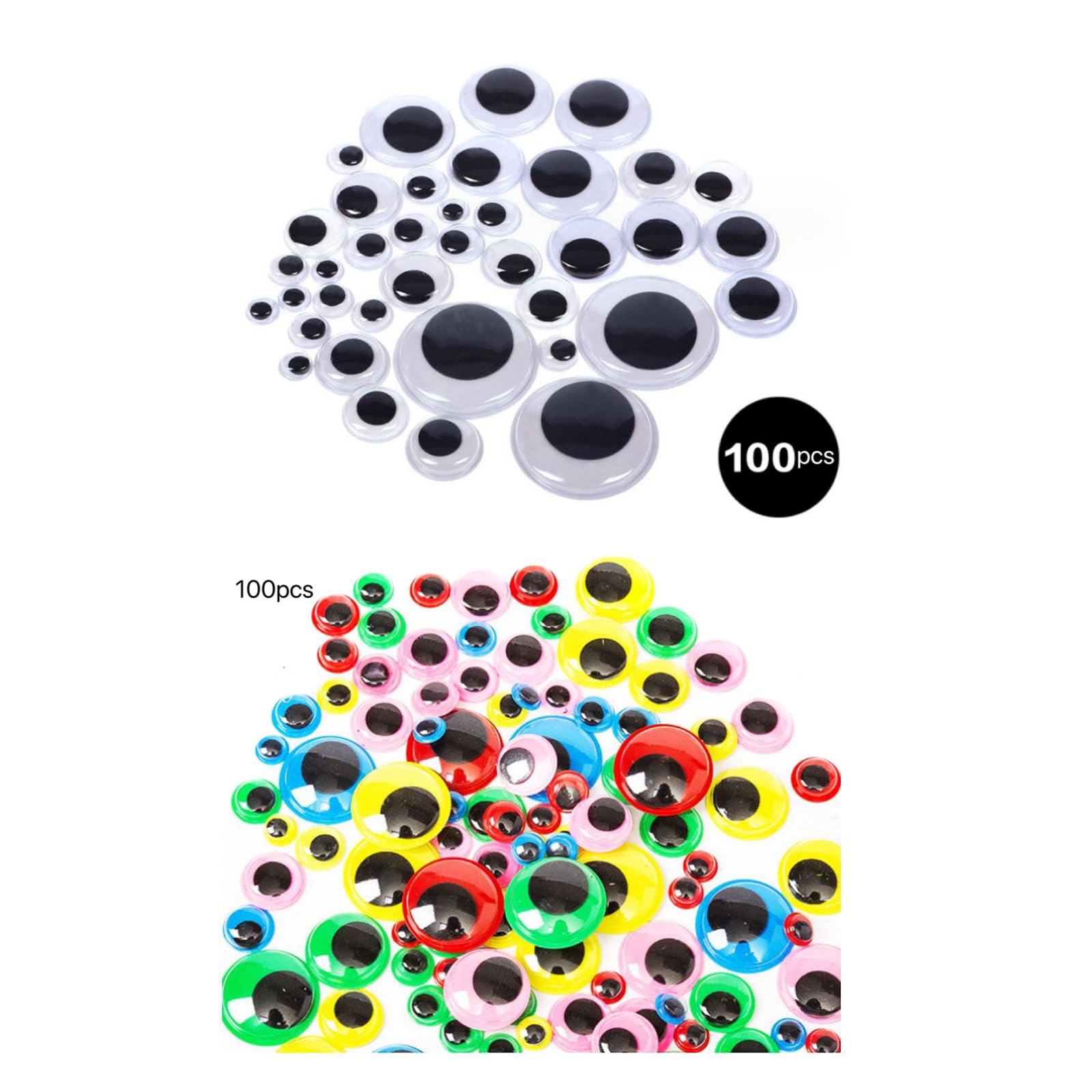 200Pcs Eyes Self Adhesive Craft Eyes Round Eyes Wobbly Eyes For Scrapbooking Toy Paper Craft
