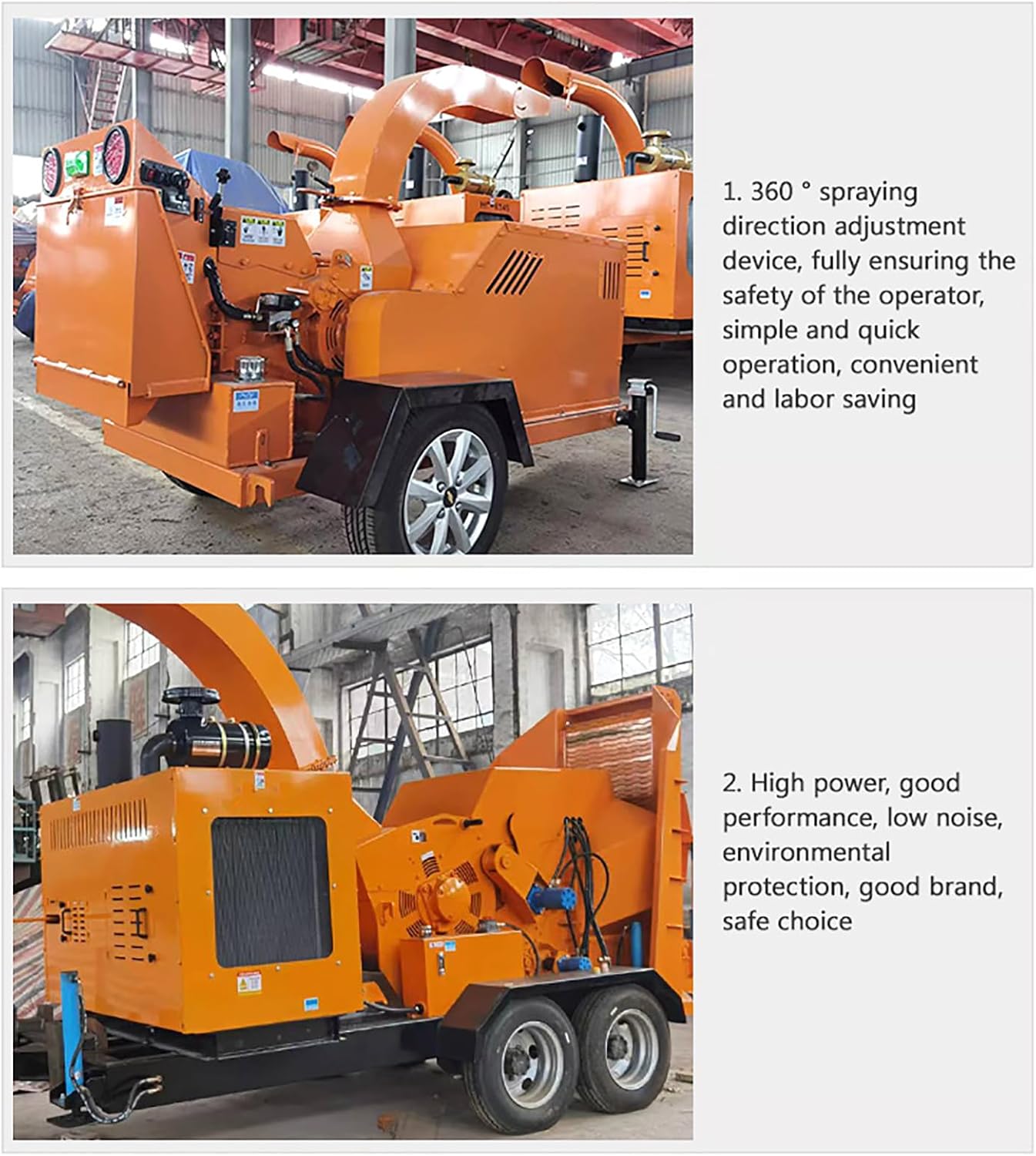 Portable Towable Wood Chipper Shredder – Garden Mulcher for Branches Twigs & Small Logs, Wood Chipper for Landscapers Orchard Owners & Home Gardeners Outdoor Yard Debris Reduction Tool