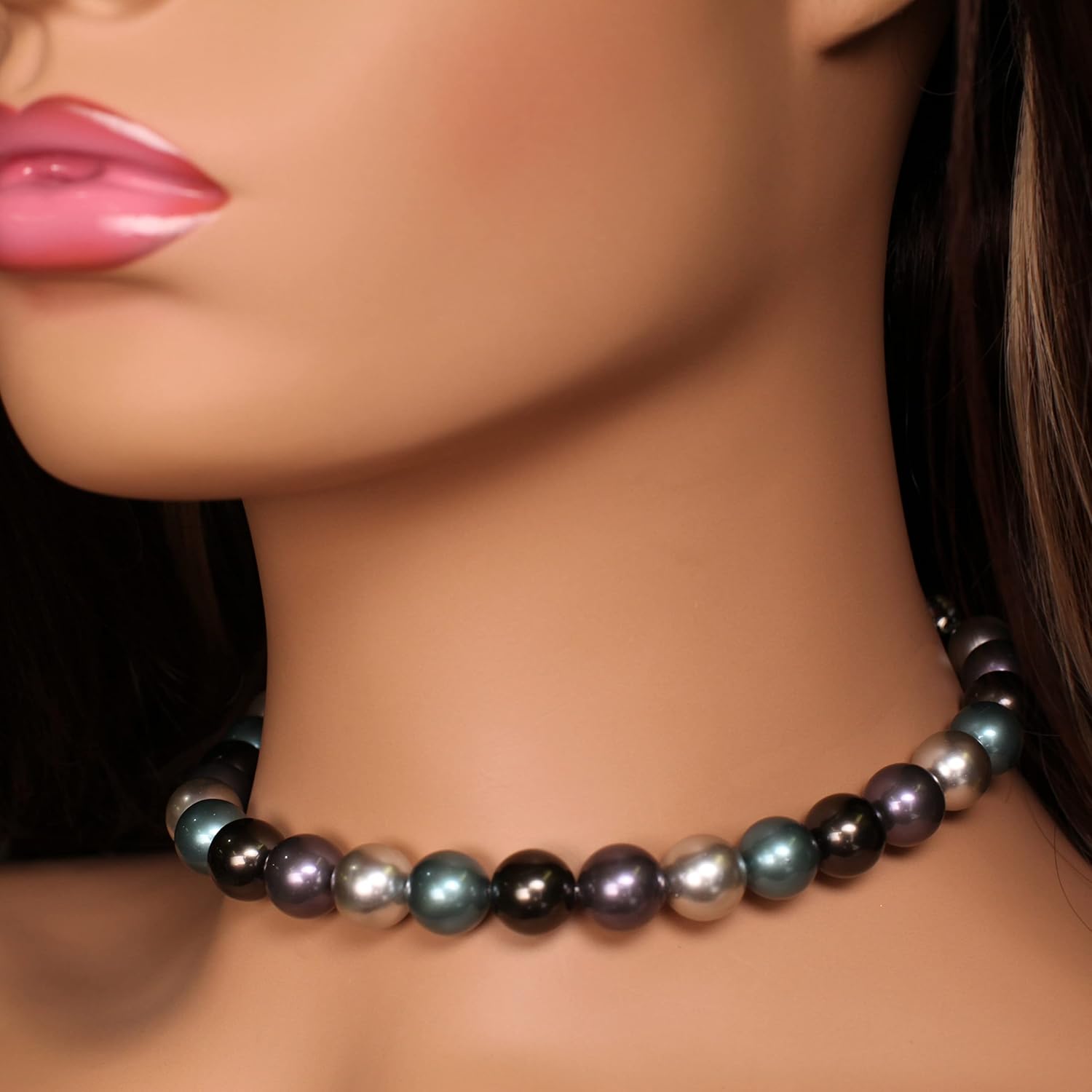 12mm Multi Color South Seashell Pearl Necklace with Magnetic Clasp 16-34" choice, Bridal,Evening wear, party, Elegant gift